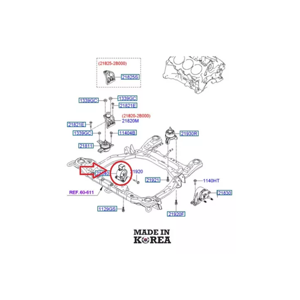 COXIM FRONTAL DO MOTOR ORIGINAL HYUNDAI VERA CRUZ 3.8 2006 A 2013