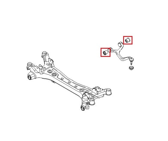 BUCHAS DE BANDEJA SUPERIOR TRASEIRA ORIGINAIS HYUNDAI AZERA 3.3 2005 A 2011