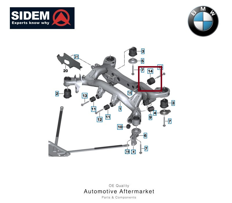 BUCHA DO DIFERENCIAL BMW X1 E84 2009 A 2015