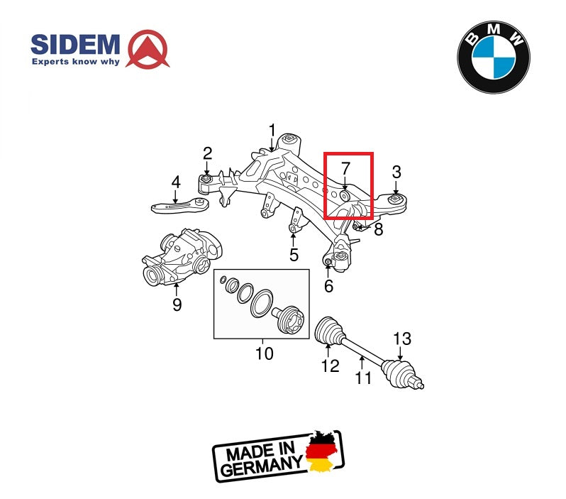 BUCHA DIFERENCIAL TRASEIRO BMW 130 2003 A 2012