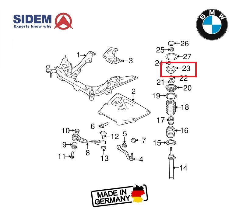 COXIM DO AMORTECEDOR SUSPENSÃO DIANTEIRO BMW 118 SÉRIE 1