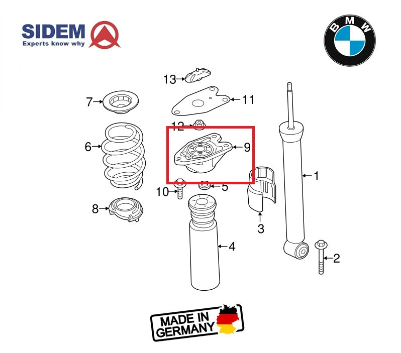 COXIM AMORTECEDOR TRASEIRO BMW X1 F48 X2 F39 33506862725