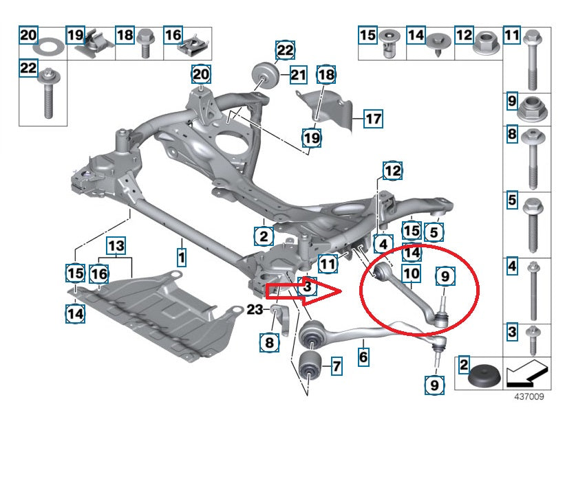 PAR BRAÇOS DIANTEIROS RETOS BMW 430 2014-2019