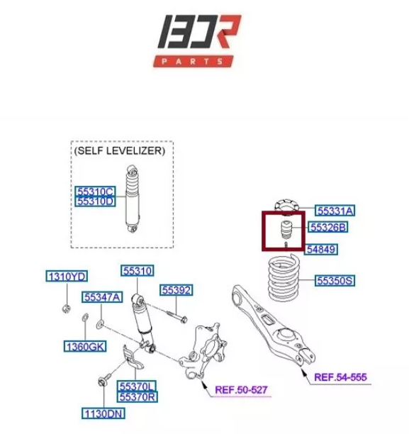 BATENTES DA SUSPENSÃO TRASEIRA HYUNDAI VERA CRUZ 3.8 2006 A 2013