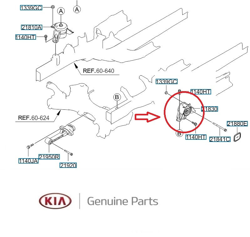 COXIM MOTOR LADO ESQUERDO ORIGINAL KIA CARNIVAL 3.3 2016 A 2022