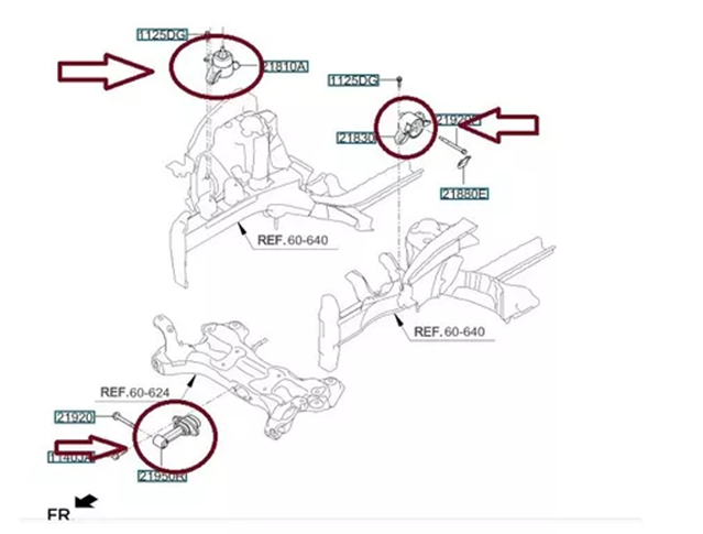 KIT 3 COXINS DO MOTOR E CÂMBIO HYUNDAI VELOSTER 1.6 2012 A 2016